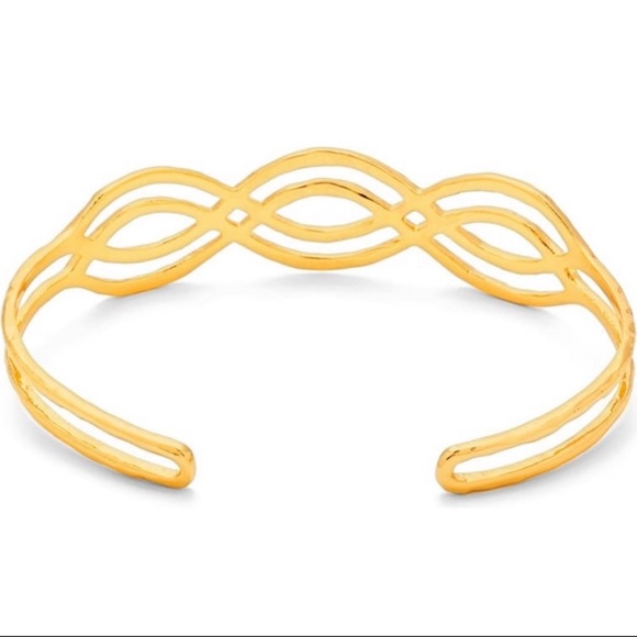 ✨NWT-~Gorjana 18k Gold Plated Mesa Cuff bracelet - Picture 5 of 8